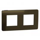 SCHNEIDER ELECTRIC - NU280452 cover frame - 2 gangs - 2 x 2 modules - bronze/ black coarse surface