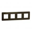 SCHNEIDER ELECTRIC - NU280850 cover frame - 4 gangs - 4 x 2 modules - bronze/ white coarse surface