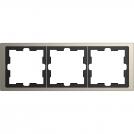 SCHNEIDER ELECTRIC - MTN4030-6550 рамка тройна метална никел D-Life Merten 