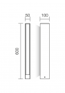 REDO GROUP - Градинско тяло TWIN  9472 ST60 LED SMD 10W IP54 R 3000K (1)