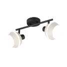 TRIO - Двоен спот бял с черна основа, метален ISLA R86362076 2x E14 10W