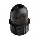 VIVALUX - Termoplastic lamp holder Е27 half threaded set with ring T210° black VIV002714