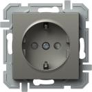 TEM - Socket SCHUKO 16A with child protection colot Anthracite Logiq VQ10TIXO