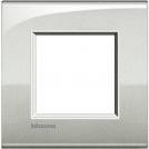 BTICINO - LNC4802GL Рамка 2М Moonlight silver метална Livinglight AIR 