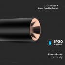 V-TAC - GU10 Fitting Round Black Rose Gold SKU: 8997 (3)