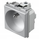 TEM - VM40ES Socket French standard 2P+E 16A 2M, color Silver matt, Modul