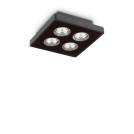 IDEAL LUX - ceiling luminaire   GARAGE PL4 SQUARE NERO 205793