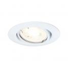 PAULMANN - 93400 Recessed light Base basic set pivoting round ✴90mm 20° GU10 max. 10W~230V⚡dimmable✴white (1)