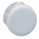 LEGRAND - Round Plexo box with 4 direct entry membrane glands - IP55 IK07 - Ø70 height 45 - white RAL9010  92003