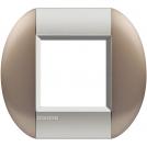 BTICINO - LNB4802TB Round cover plate 2 modules - twin bronze 
