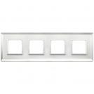 VIMAR - 21669.72 - Plate 8M (2+2+2+2) 71mm silver ice