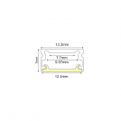 ACA LIGHTING - ЧЕРЕН МИКРО АЛУМИНИЕВ ПРОФИЛ С OPAL PC ДИФУЗОР 2m/бр P151BU (1)