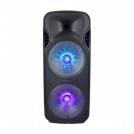 V-TAC -  150W  VT-6215-2 150W RECHARGEABLE SPEAKER-1WIRELESS+1WIRED MICROPHONE-RF CONTROL-HANDLE & WHEELS(2*15inch) SKU: 7733