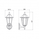 ACA LIGHTING - PLGQ1B wall garden luminaire black (1)