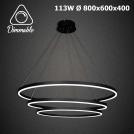 TNL - LED Chandelier 1010 113W Ø 800x600x400 DIMM black