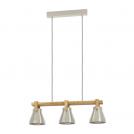 EGLO - Пендел CAWTON E27 3X40W стомана, дърво - 43952