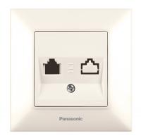 PANASONIC - Computer socket RJ45 Cat 5e  , Arkedia Slim WNTC0404-2BG beige