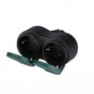 V-TAC - 2 Гнезда Щепсел Разклонител Влагозащитен 16А IP44 Зелен SKU: 8812 VT-1102-2 (1)