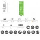 GTV Lighting - LD-E14P35W-30 LED лампа 3,5W E14 3000K AC220-240V 360° 320lm (1)