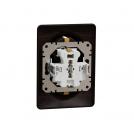 SCHNEIDER ELECTRIC - SDD381221 Sedna Design & Elements Двоен контакт шуко с детска защита, 2P+E винтово свързване 16А 250V венге (1)