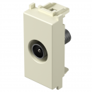 TEM - Розетка TV индивидуална 0db 1M, цвят Крем гланц, Modul KM10IW