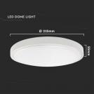 V-TAC - 18W LED Dome Light Round White Frame 4000K IP44 SKU: 7616 VT-8618 (2)