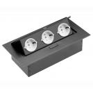 GTV Lighting - AE-PB03GS-20 Rectangular pop-up power outlet (schuko socket)