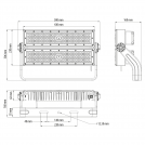 ULTRALUX - LSFM42050 Professional LED floodlight 420W, 5000K, 100-277V AC, IP66, Diffuser 30° (2)