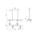 SMARTER - Пендел-Спот TAFFI 01-2418 цвят матово черен, бук E27 4x42W (2)