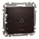 SCHNEIDER ELECTRIC - SDD181131L Sedna Design & Elements - 1pole push button with bell icon and blue indicator- 10AX 250V without frame wenge