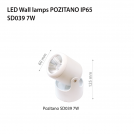 TNL - LED Wall light POZITANO SD039 7W 4000K IP65