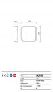 REDO GROUP - Плафон SCREEN IP 01-1354 IP PL LED 24W IP44 CH/GLASS (1)