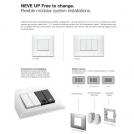 VIMAR - 09671.21 cover plate - 1 centered module matt silver color NEVE UP (5)