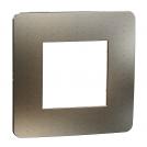 SCHNEIDER ELECTRIC - NU280251M New Unica - cover frame - 1 gang - 1 x 2 modules - bronze/ ivory mirror surface 