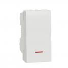 SCHNEIDER ELECTRIC - NU316118S  New Unica - One-way switch 1-pole 1-way, 16AX, 1 module, screw terminals, untreated, IP4X, white