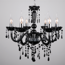 ACA LIGHTING - Полилей   SF64026B PENDANT 6X40W E14 ACRYLIC BLACK PEGASUS 