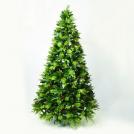 ACA LIGHTING - X162104 MONT-BLANC CHRISTMAS TREE PE/HARD NEEDLE BERRIES & PINE CONES 210CM HEIGHT 1668 TIPS
