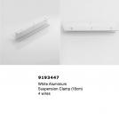 NOVA LUCE - Suspension Clamp for Track Connection  L:18, W:3.2 cm.  9193447  4-WIRES TRACK ✴ White Aluminium