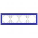EFAPEL - FOUR GANG FRAME BLUE/ICE 90940 TZG LOGUS 90 Animato