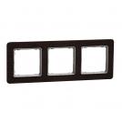 SCHNEIDER ELECTRIC - SDD381803 Sedna Elements - horizontal 3-gang frame - wenge