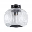 PAULMANN - LED Плафон/Аплик   71146  RUYA⚡IP44⚡E27⚡230V⚡max. 60W dimmable✴Стъкло/Черен мат