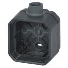 LEGRAND - Влагозащитен Кутия с 1х щуцер M20 за открит монтаж Plexo New антрацит 69628L