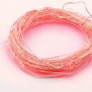 ACA LIGHTING - 100 LED LAMPS SERIES TIMER RED SILVER COPPER CABLE & BATTERY 3xAA IP44 10m+10cm X01100415