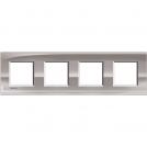 BTICINO - LNA4802M4NS Square cover plate 4х2modules - nickel