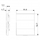 VIMAR - Face plate for in-line mechanism black, vertical light beam - 31000S.2G (2)