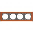 EFAPEL - FOUR GANG FRAME RED/GREY 90940 TTS LOGUS 90 Animato