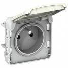 LEGRAND - Socket outlet Plexo IP55-Fr standard-2P+E+shutters automatic terminals-modular-white  69621