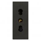 VIMAR - SICURY 2P+E 16 A 250 V~ Bpresa socket outlet, Italian standard type P17/11, black - 30203.G