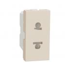 SCHNEIDER ELECTRIC - NU302144 Euroamerican Socket Outlet ivory with child protection 2P 16A 250V New Unica connection with screws
