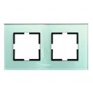PANASONIC - 2 Gang Frame Horizont Glass Green WKTF08023GG